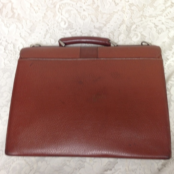 Authentic Burberrry, Brown Leather Large Briefcase - Picture 6 of 13